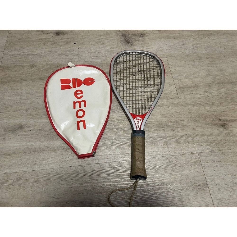 Demon 4-1/8 Power Flex Tennis Racket‎ Vintage Aluminum With Cover Style # 3020